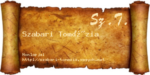 Szabari Tomázia névjegykártya